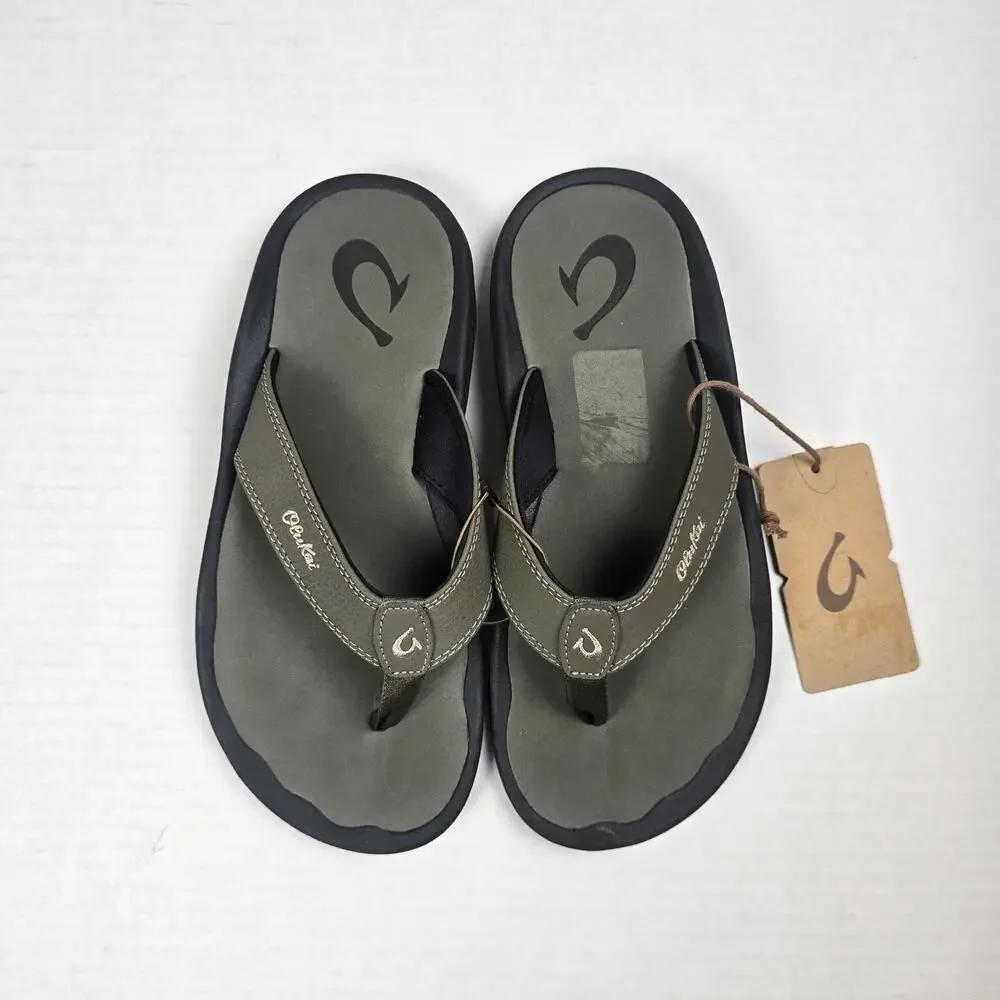 Olukai 'Ohana Beach Sandals Mens Size 8 Kona Olive Green Water Friendly